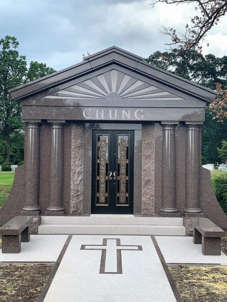 The Chung mausoleum at Columbia Gardens Cemetery, Arlington, Virginia