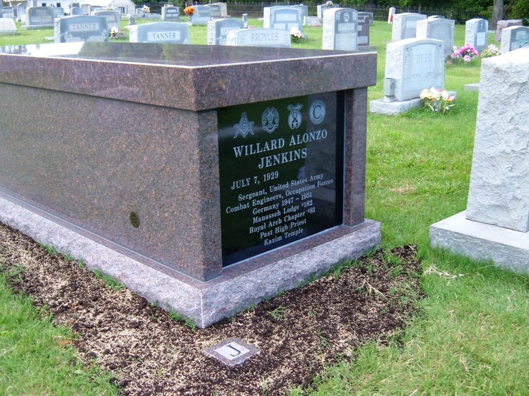 The Jenkins mausoleum at Etlan Cemetery, Etlan, Virginia